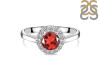 Garnet & White Topaz Ring GAR-RDR-1768.