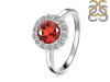Garnet & White Topaz Ring GAR-RDR-1768.