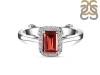 Garnet & White Topaz Ring GAR-RDR-1787.
