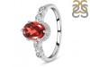 Garnet & White Topaz Ring GAR-RDR-2182.
