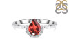 Garnet & White Topaz Ring GAR-RDR-2192.
