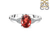 Garnet & White Topaz Ring GAR-RDR-2219.