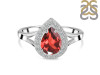 Garnet & White Topaz Ring GAR-RDR-2253.