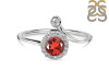 Garnet & White Topaz Ring GAR-RDR-2261.