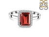 Garnet & White Topaz Ring GAR-RDR-2302.
