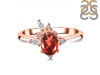Garnet & White Topaz Ring GAR-RDR-2398.
