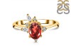 Garnet & White Topaz Ring GAR-RDR-2398.