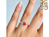 Garnet & White Topaz Ring GAR-RDR-2404.
