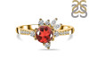 Garnet & White Topaz Ring GAR-RDR-2406.