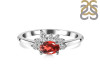 Garnet & White Topaz Ring GAR-RDR-2418.