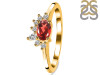 Garnet & White Topaz Ring GAR-RDR-2418.