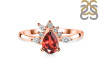 Garnet & White Topaz Ring GAR-RDR-2431.