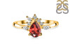 Garnet & White Topaz Ring GAR-RDR-2431.