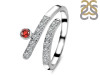 Garnet & White Topaz Ring GAR-RDR-2526.