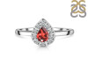 Garnet & White Topaz Ring GAR-RDR-2535.