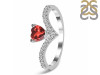Garnet & White Topaz Ring GAR-RDR-2749.