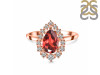 Garnet & White Topaz Ring GAR-RDR-2770.