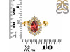 Garnet & White Topaz Ring GAR-RDR-2770.