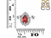 Garnet & White Topaz Ring GAR-RDR-2770.