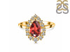 Garnet & White Topaz Ring GAR-RDR-2770.