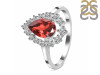 Garnet & White Topaz Ring GAR-RDR-2770.