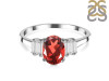 Garnet & White Topaz Ring GAR-RDR-2861.