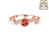 Garnet & White Topaz Ring GAR-RDR-2981.