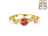 Garnet & White Topaz Ring GAR-RDR-2981.