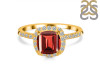 Garnet & White Topaz Ring GAR-RDR-3119.