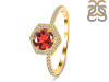 Garnet & White Topaz Ring GAR-RDR-3146.