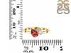 Garnet & White Topaz Ring GAR-RDR-3199.