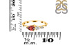 Garnet  & White Topaz Ring GAR-RDR-3238.