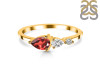 Garnet  & White Topaz Ring GAR-RDR-3238.