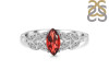 Garnet & White Topaz Ring GAR-RDR-355.