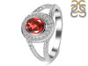 Garnet & White Topaz Ring GAR-RDR-359.