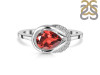 Garnet & White Topaz Ring GAR-RDR-367.