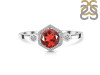 Garnet & White Topaz Ring GAR-RDR-373.