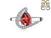 Garnet & White Topaz Ring GAR-RDR-404.