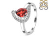 Garnet & White Topaz Ring GAR-RDR-404.