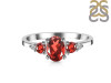 Garnet & White Topaz Ring GAR-RDR-434.