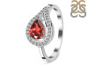 Garnet & White Topaz Ring GAR-RDR-438.