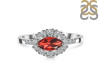 Garnet & White Topaz Ring GAR-RDR-446.