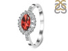Garnet & White Topaz Ring GAR-RDR-446.