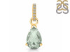 Green Amethyst & White Topaz Pendant GRA-RDP-757-CZ.