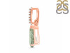 Green Amethyst & White Topaz Pendant GRA-RDP-757-CZ.