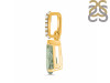 Green Amethyst & White Topaz Pendant GRA-RDP-757-CZ.