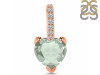 Green Amethyst & White Topaz Pendant GRA-RDP-819.