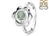 Green Amethyst Chakra & Crescent Moon Ring GRA-RDR-2140.
