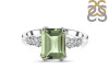 Green Amethyst & White Topaz Ring GRA-RDR-2215.