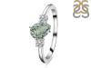 Green Amethyst & White Topaz Ring GRA-RDR-2285.